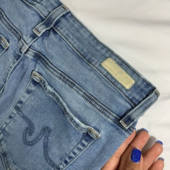 AG ADRIANO GOLDSCHMIED Farrah Skinny Ankle Fray Hem High Waist Ankle Jeans 31 R - Picture 7 of 15